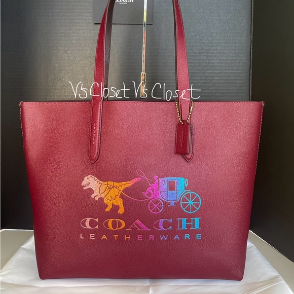 ❤️2019 Coach Leather Tote Rexy with Carriage Macy’s Exclusive - Picture 5 of 11
